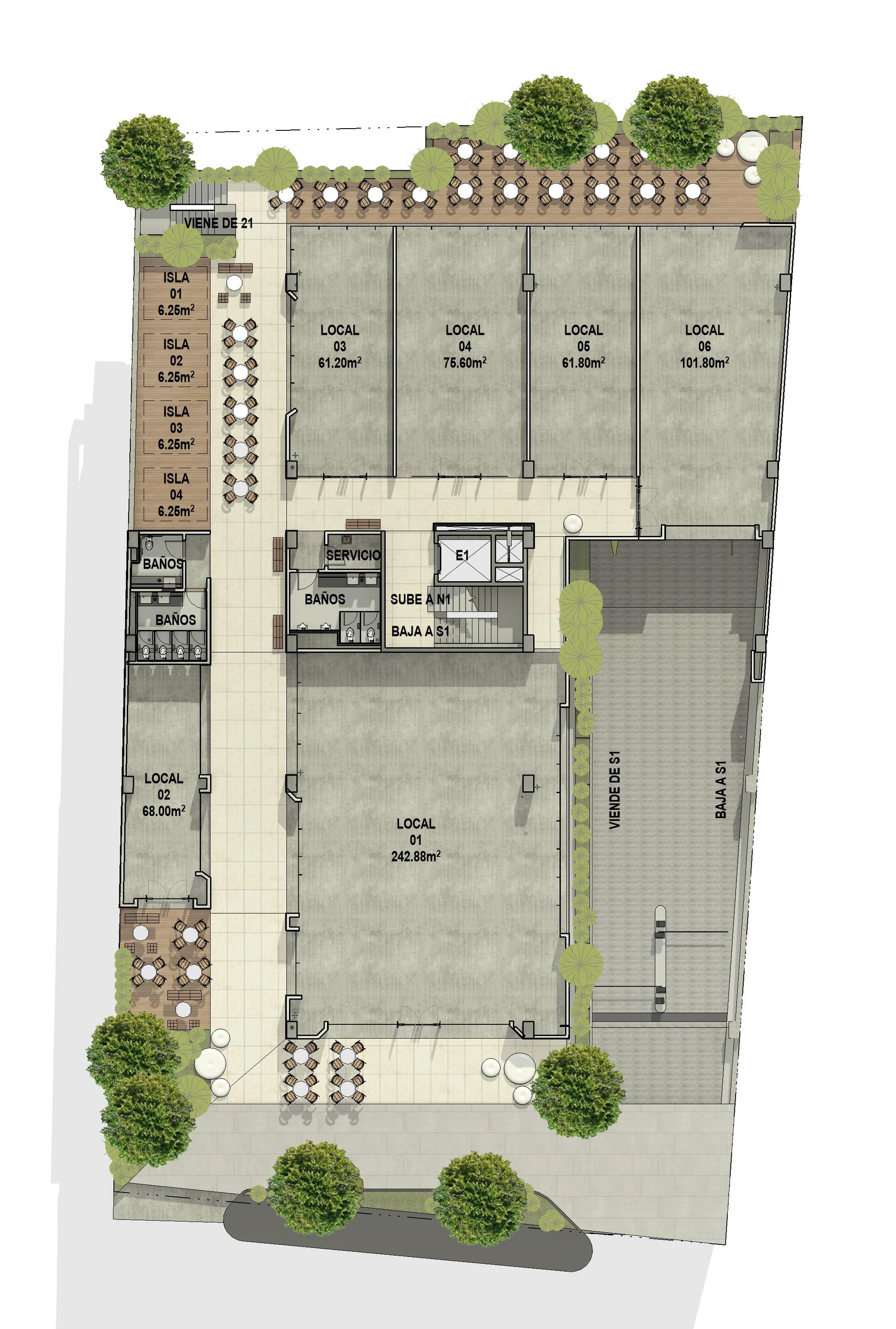 Planta comercial de Villaggio II